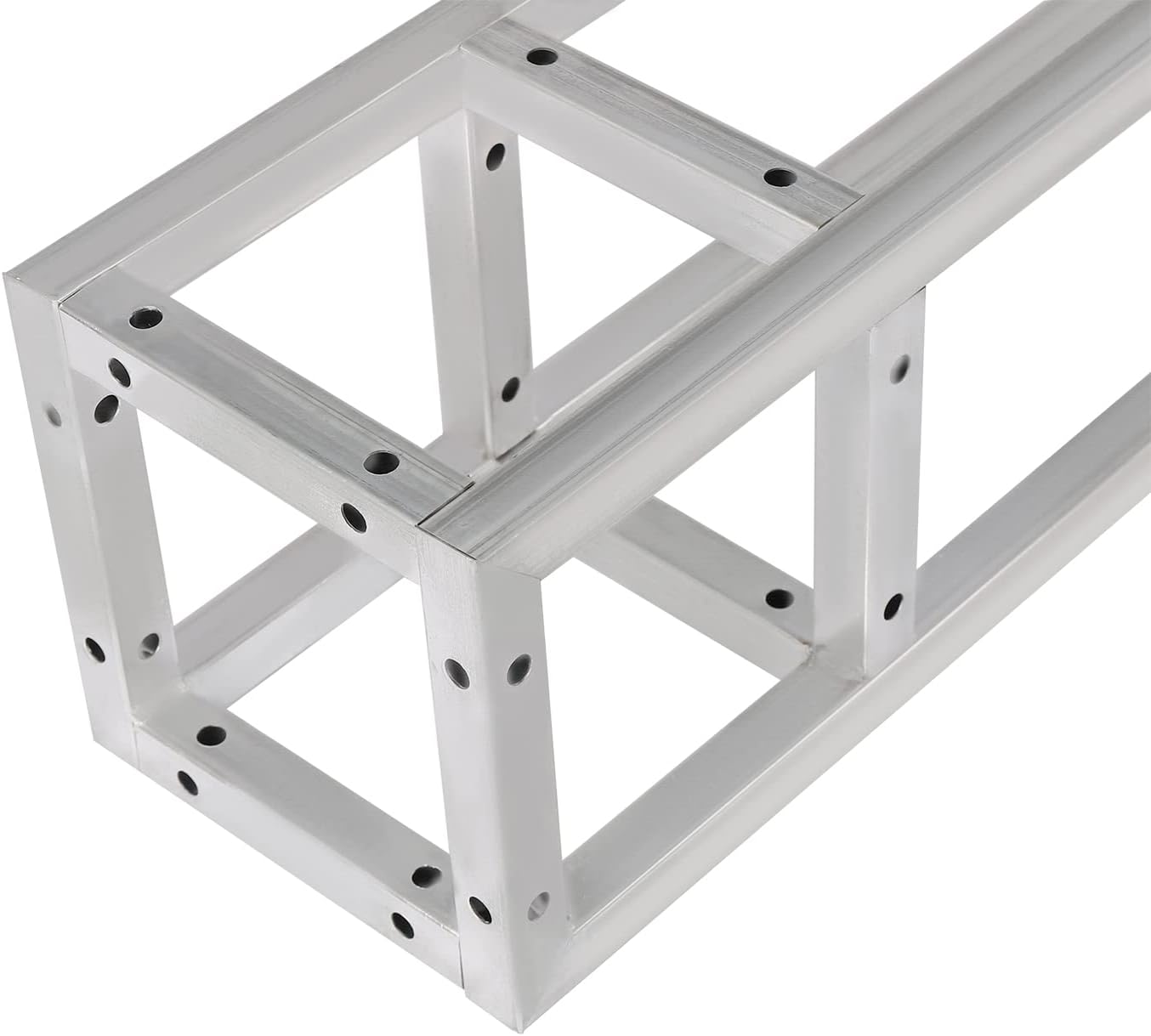 3 Pack Square 8' x 8' Box Lighting Trussing Section, Heavy Duty Metal Truss Segment Kit Portable DJ Lighting System Stand for Audio Stage Indoor Outdoor Use, Each with a 220 Pounds Load Capacity