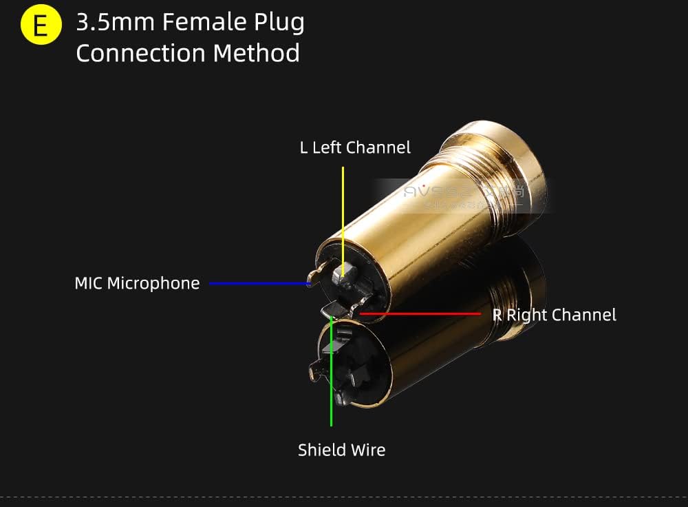 30PCS/Pack Female Jack 3.5 mm 1/8'' 4 Pole TRRS Headphone Cable Audio Plug Connector, Headset Earphone Line Repair Replacement (3.5mm-1/8'' TRRS, Satin Nickel Color - Female Jack)
