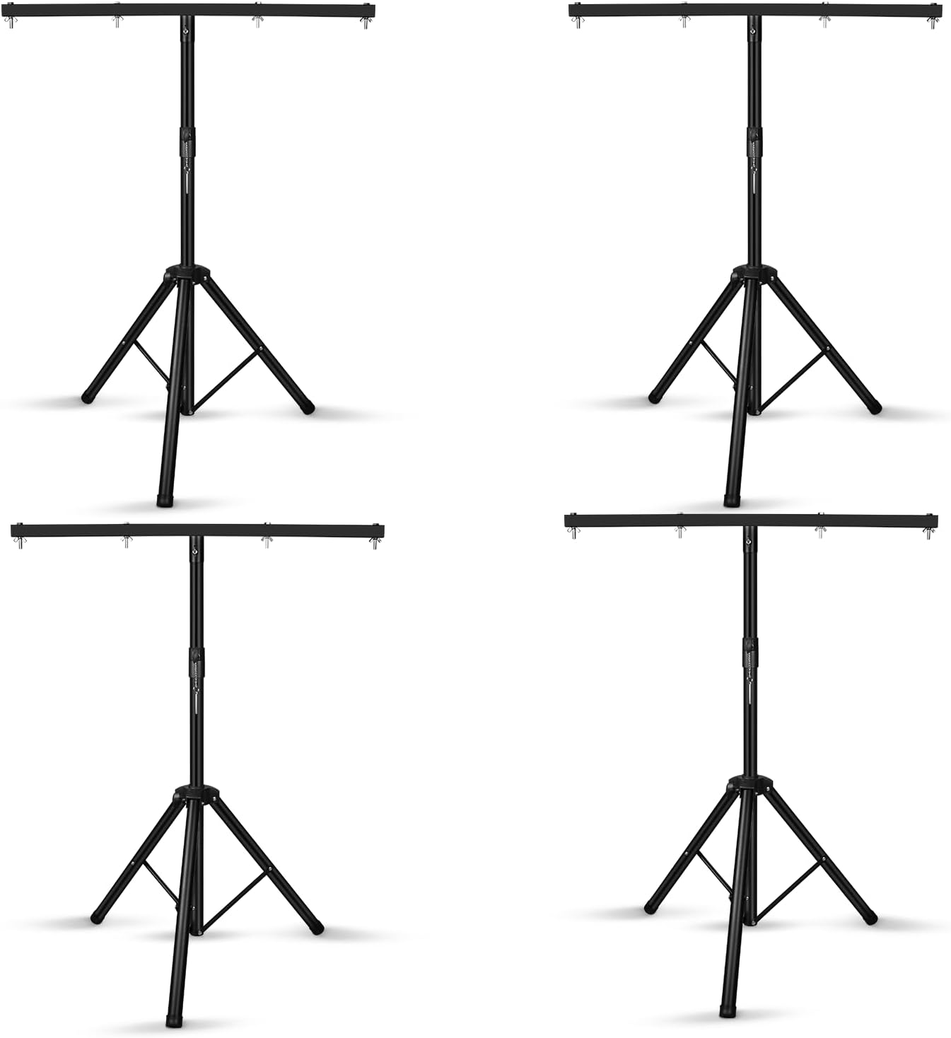 U`King Products Dj Light Stand, Light Stand Tripod, Pro Audio DJ Lighting Tripod, Affordable Metal Stand with Crossbar, T-Bar Lighting Stand (39-70 inch)-4Stand