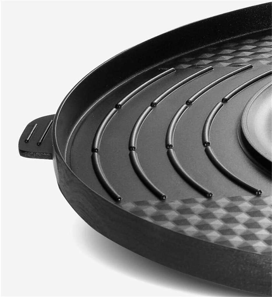 Electric Grill Indoor 2200W 2 in 1 Electric Hot Pot Grill Smokeless Korean BBQ Grill Shabu Pot with Independent Temperature Control, Split for Easy Cleaning, 3.6L Large Capacity for Gatherings (Color