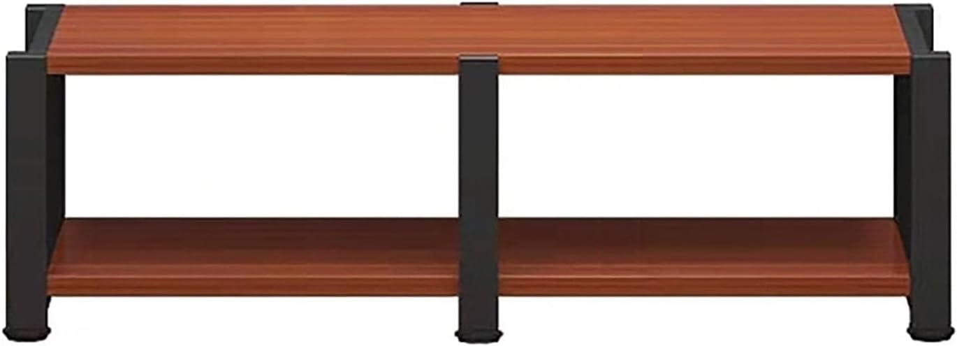 AV Media Stand, Video Audio Rack with Storage Shelves, Multi-Function Record Player Stand, Stand Corner Component Stereo Cabinet, Power Amplifier Shelf Equipment(Brown,2 tier 34CM/13.3in)