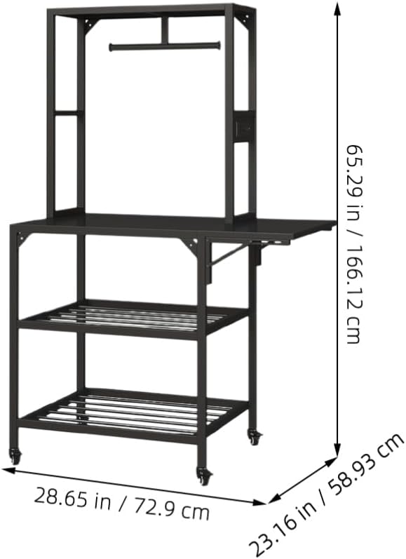 3D Printer Stand, Heavy Duty 3D Printer Table Stand with Double Layer Storage Rack, T-Shaped Spools Holder Rack with Wheels for Printing Studio, Home Office Workshop