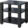 Heavy Duty Audio Component Rack,Stereo Rack,Record Player Stand,Design AV Media Stand,Movable Audio Rack Tower Player Stand,Storage for Entertainment Stereo Component(Deep Black,60x48x58cm)