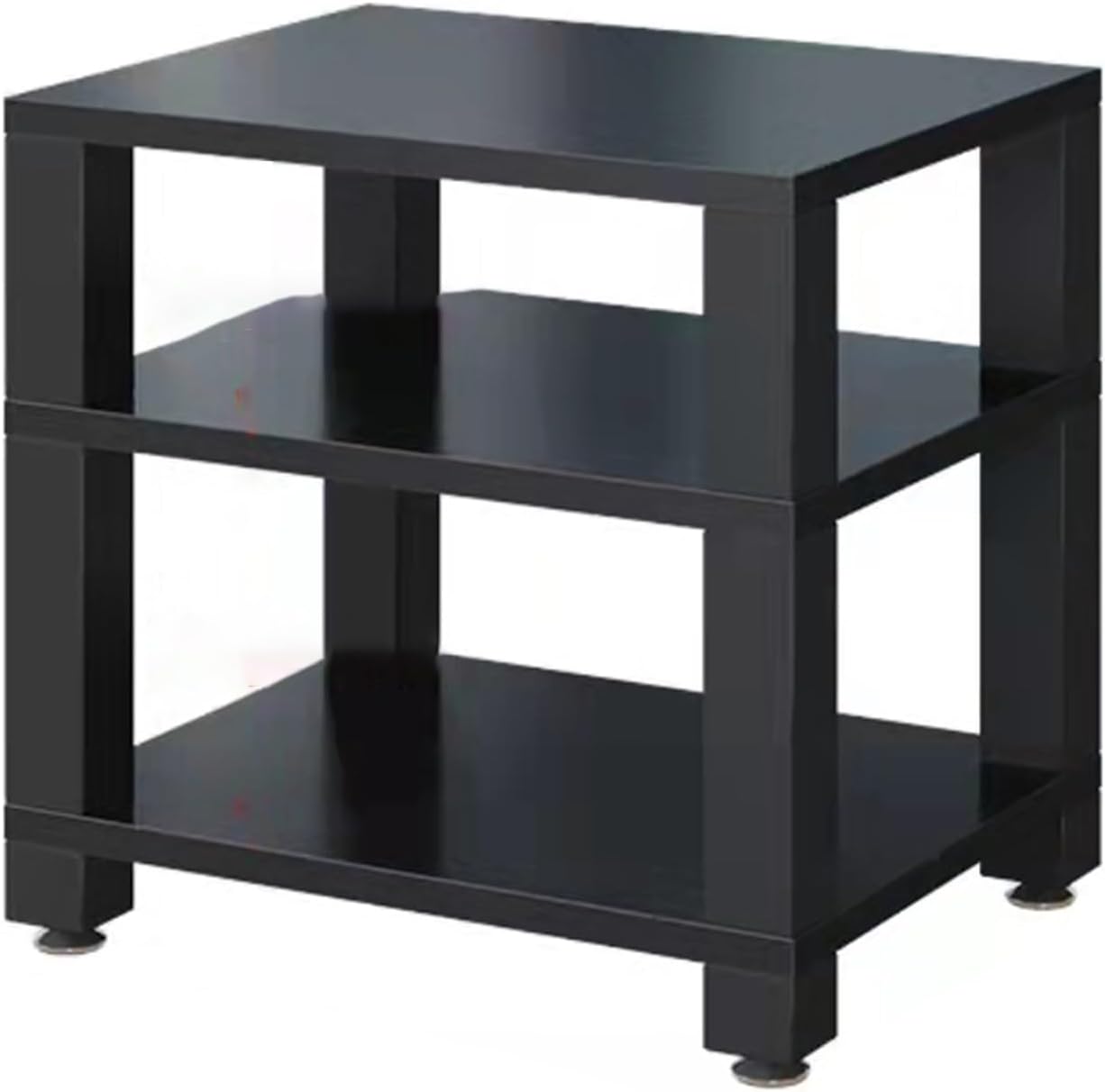 Heavy Duty Audio Component Rack,Stereo Rack,Record Player Stand,Design AV Media Stand,Movable Audio Rack Tower Player Stand,Storage for Entertainment Stereo Component(Deep Black,60x48x58cm)