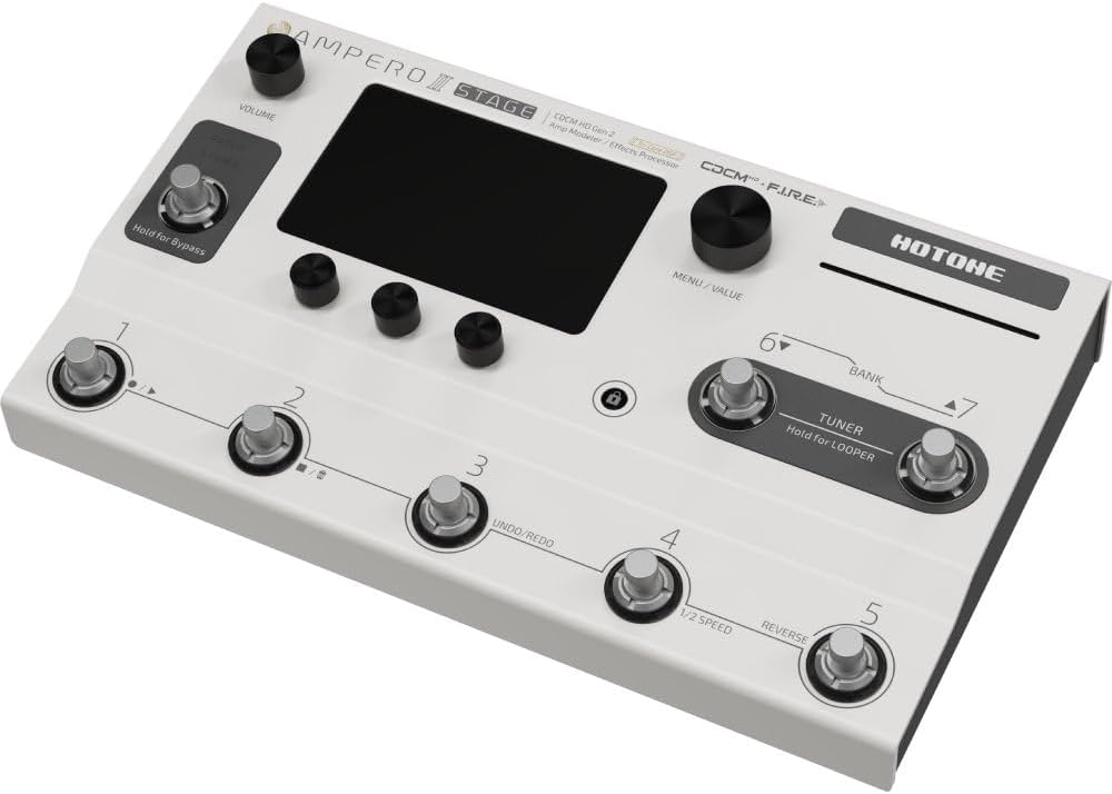 HOTONE Multi-Effect Pedal Processor, Touchscreen, Guitar, Bass, Amplifier, Modeling, IR Cabinets, Simulation, Dual Effect Chains with FX Loop MIDI I/O Stereo OTG, Audio Interface