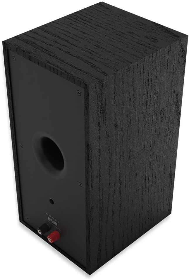 Klipsch Reference Next-Generation R-50M Horn-Loaded Bookshelf Speakers with 5.25' Spun-Copper Woofers for Best-in-Class Home Theater Sound in Black