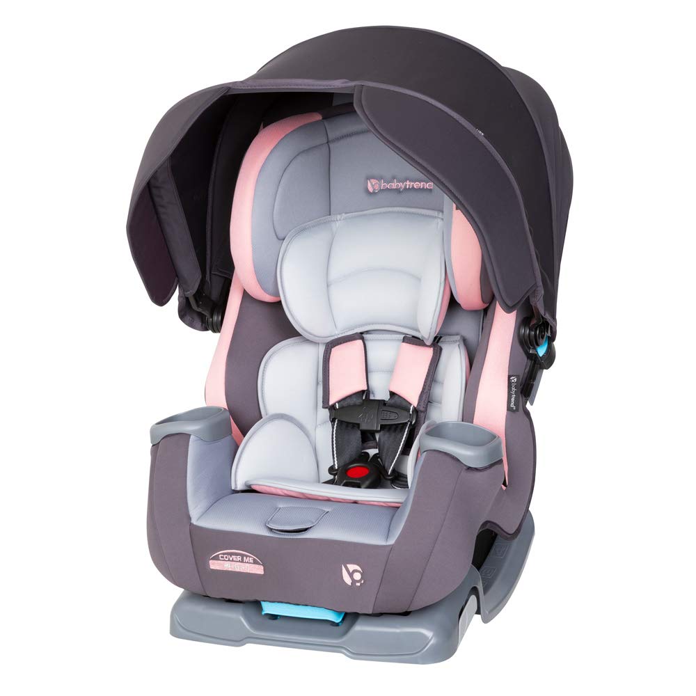 Baby Trend Cover Me 4 in 1 Convertible Car Seat Bundle, Vespa and Quartz Pink, 18.25 Inch