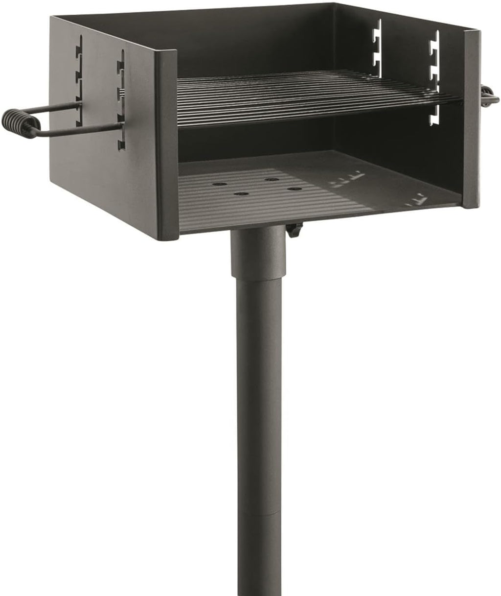 Guide Gear Heavy-Duty Park-Style Charcoal BBQ Grill for Camping, Outdoor Cooking, Backyard, Patio, Camp Grilling Barbecues, 15.5' x 15' x 8.25'h.