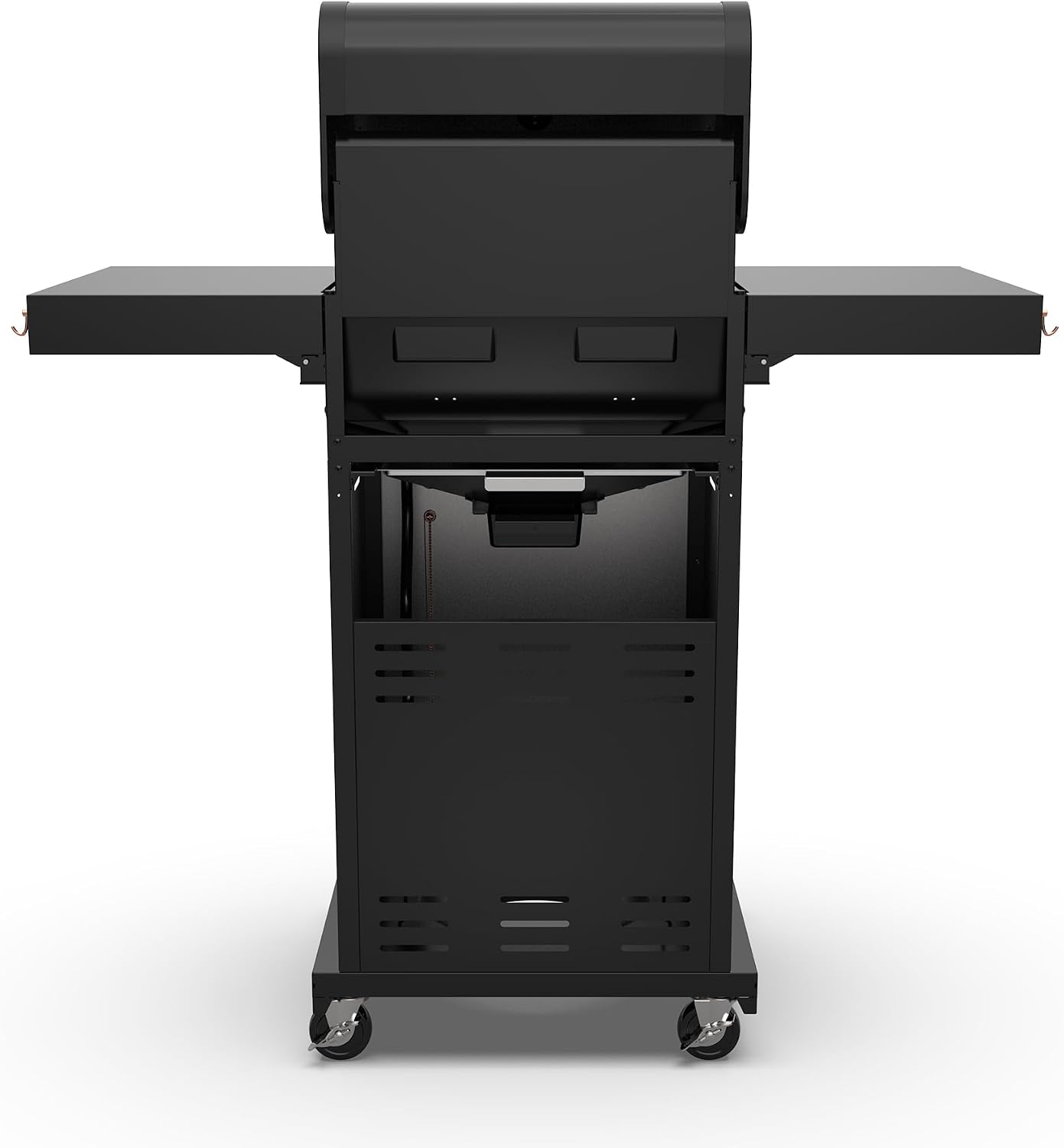 Permasteel 2-Burner Propane Gas Grill, BBQ Grill with Foldable Side Tables & Tool Hooks, Perfect for Outdoor Cooking, Patio & Garden, Black/Copper