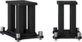 A Pair of Speaker Stands, Heavy Duty Speaker Stand Holds Bookshelf/Satellite/Large Speaker, Vibration-Absorbing MDF Design, 1.96×1.96in Metal Column Support,Holds 88lbs Speaker (Black, 7.8in)