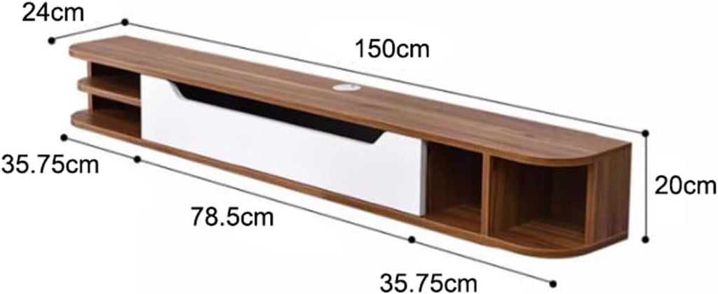 Modern Wall Mounted TV Cabinet Floating TV Shelf Wall Shelf Entertainment Center TV Stands Media TV Console Bookcase Multimedia Storage Cabinet TV Wall Unit Decor Shelf Audio-visual Equipment Shelves