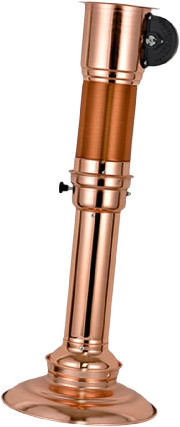BBQ Exhaust Pipe Stretching Upper Smoke Tube Barbecue Fan Chimney Straight Exhaust Pipe for Commercial, Copper