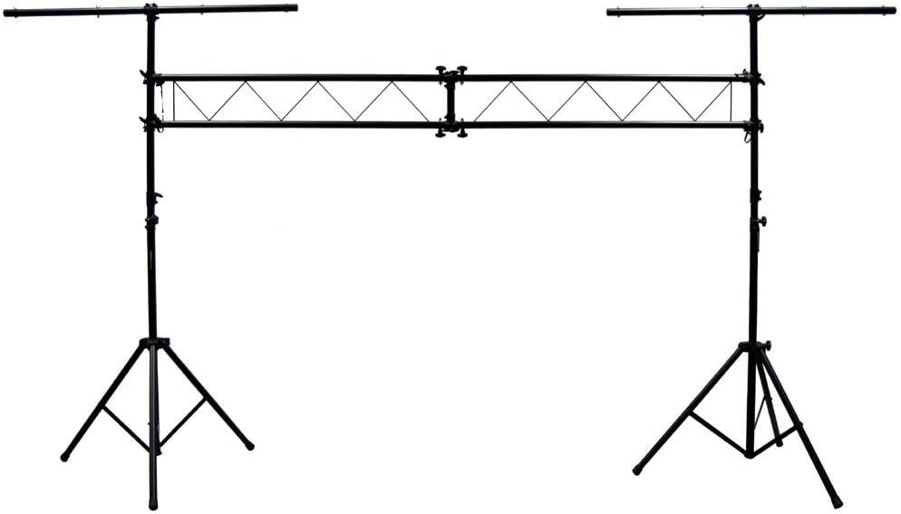 American Sound Connection Pro Audio Mobile DJ Light Stand 10 Foot Length Portable Truss Lighting System with T-Bar