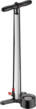 LEZYNE Classic Floor Drive 3.5 High Pressure Bicycle Floor Pump with Accurate 3.5' Analog Gauge - Aluminum/Steel 220 PSI Tire Air Pump for Road/Track Bikes - ABS-1 Pro Chuck Fits Presta/Schrader Valve