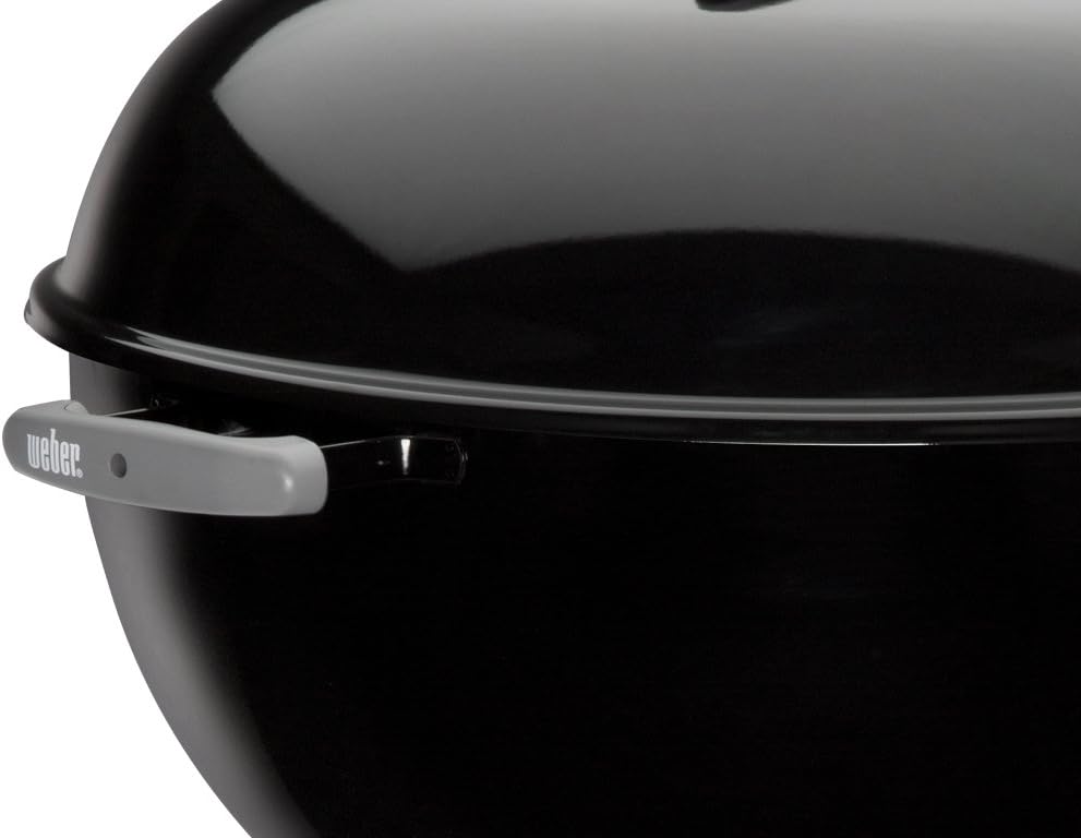 Weber Original Kettle Charcoal Grill, 18-Inch, Black – Classic Outdoor BBQ Grill with One‑Touch™ Cleaning System & Precise Temperature Control Dampers