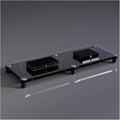 Heavy Duty Audio Video Component Cabinet, 1-Tier Media Stand for Home Stereo Equipment, Open-Ended Design for Easy Access, Modern Black Finish