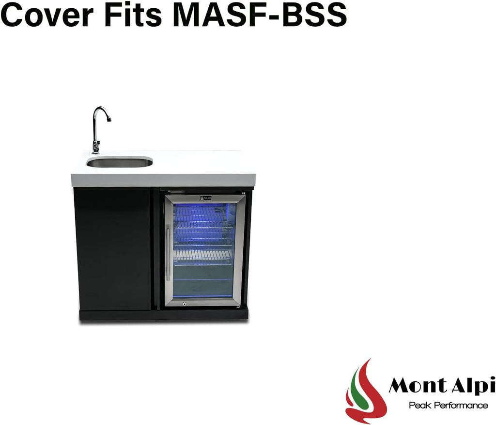 Mont Alpi COVMASF Heavy Duty All Weather Water Resistant Cover for MASF-SS and MASF-BSS Outdoor Granite Countertop Beverage Center Module Attachment for Mont Alpi Outdoor Kitchen Gas Grill