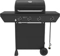 Nexgrill 3-Burner Propane Gas Grill with Side Burner, 52,000BTUs, 418 SQ. In. Cooking Space, BBQ Grill with Durable Steel Lid & Control Panel for Outdoor Cooking, Patios, and More - 720-0925S