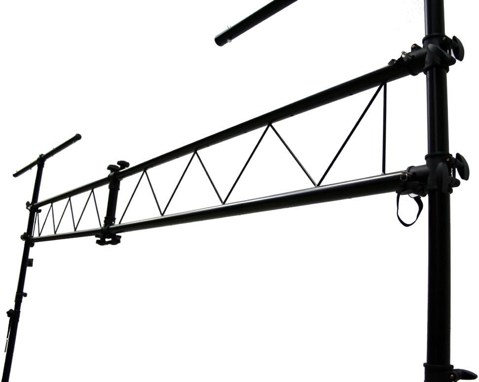 American Sound Connection Pro Audio Mobile DJ Light Stand 10 Foot Length Portable Truss Lighting System with T-Bar