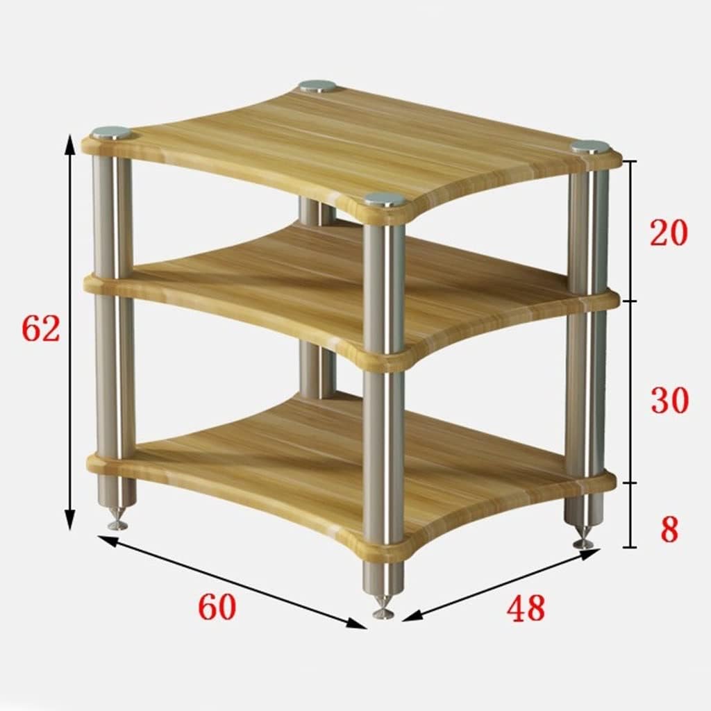 3 Tier HiFi Speaker Rack AV Equipment Cabinet & TV Stand for Amplifiers Home Theater & Audio Systems Sturdy Storage Solution for TVs & Speakers