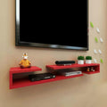 Wall Shelf Wall mounted TV Shelf Floating Shelf TV Stand TV Console Audio-visual Equipment Shelves Set-top box WiFi Router CD DVD Media Storage Shelf Bedroom Living room Office Wall Unit Decor