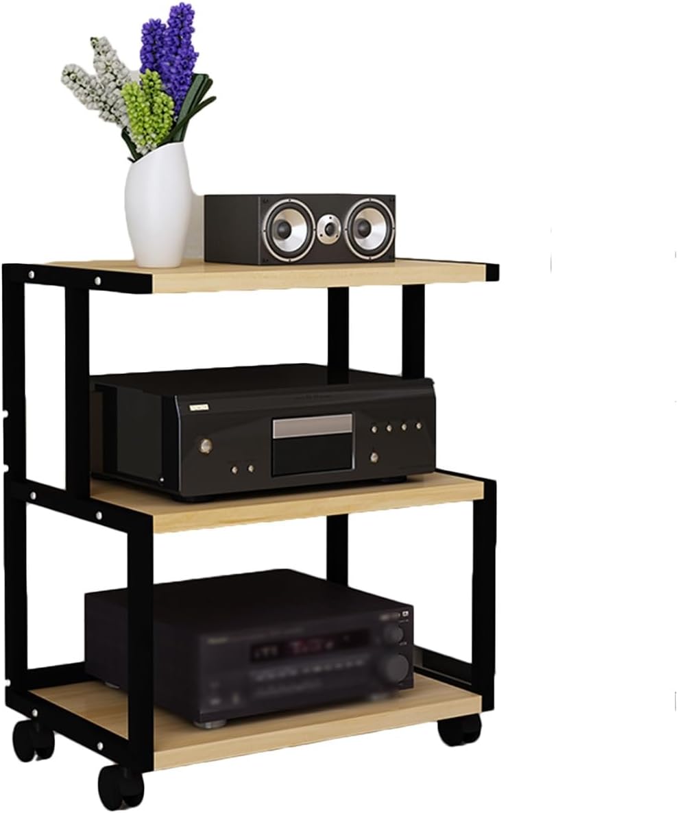AV Media Stand,3-Tier AV Media Storage Cabinet, Audio and Video Equipment Storage Rack,Suitable for Offices,Living Rooms and Study Rooms (Color : Style 2)