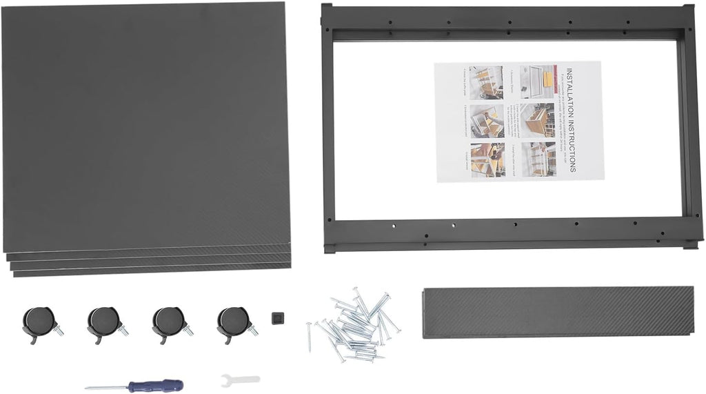 4-Tier Audio/Video Media Stand with Lockable Wheels, CD & Record Player Display Cabinet, AV Equipment Storage Rack, Holds Up to 88.18 lbs, Perfect for Living Room Entertainment