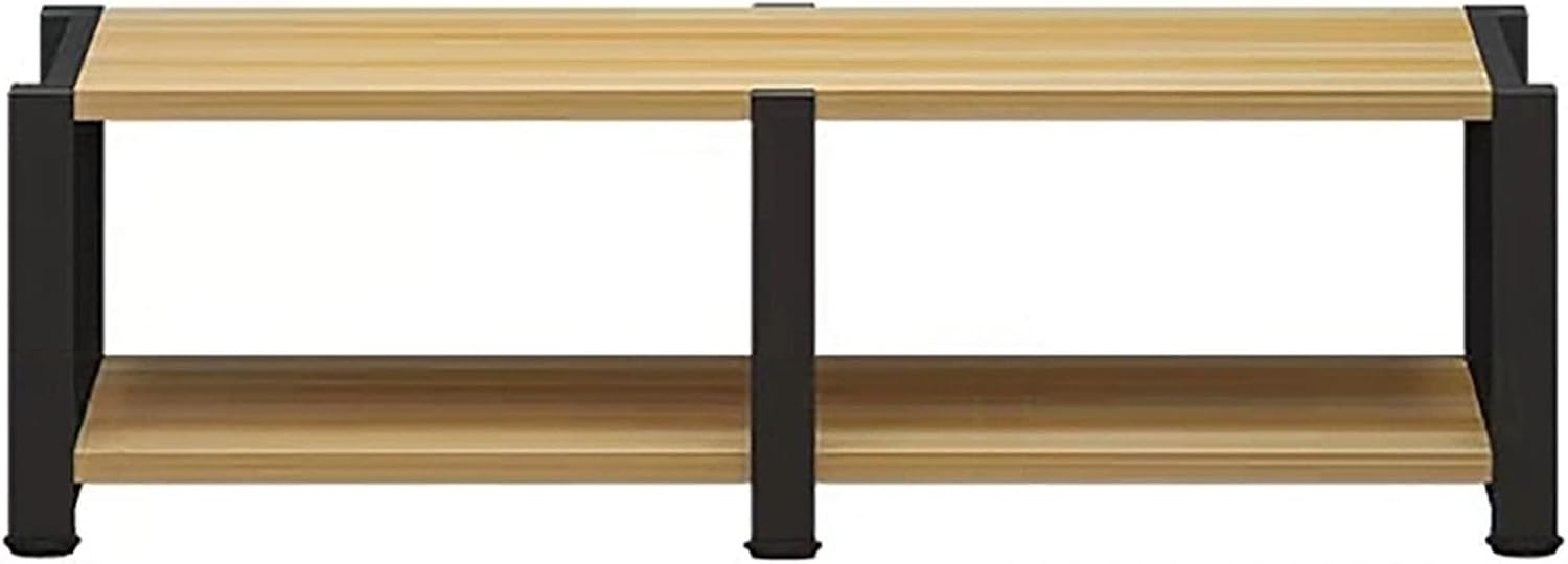 AV Media Stand, Video Audio Rack with Storage Shelves, Multi-Function Record Player Stand, Stand Corner Component Stereo Cabinet, Power Amplifier Shelf Equipment(Natural,2 tier 34CM/13.3in)