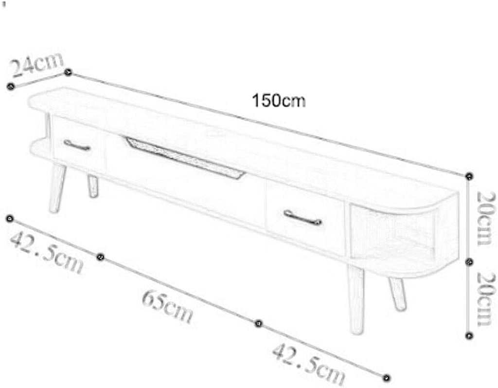 TV Table Unit for TVs, Wall Mounted TV Cabinet Floating TV Shelf Wall Shelf Entertainment Center Storage Cabinet Book Shelf Media Gaming TV Console Goods Rack Audio-visual Equipment Shelves 150cm