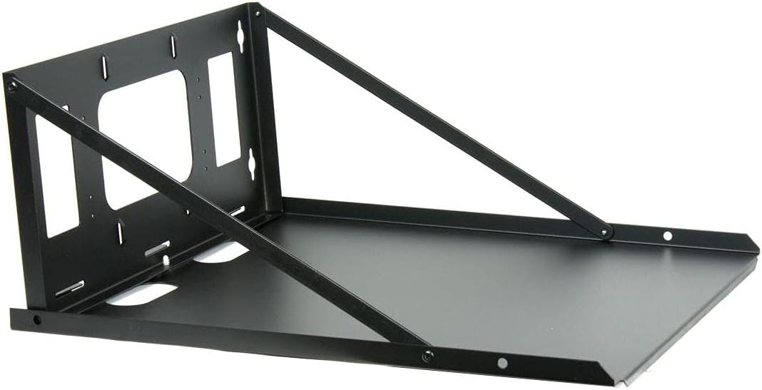 Lowell FS18-20 FS Series 18 W x 20 D-Inches Hinged Wall Shelf (Ships Flat); 16-Gauge Steel; Steel with Black Powder Epoxy Finish; Install with Equipment Platform on Top or Bottom