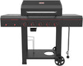 Megamaster 5-Burner Propane Gas Grill with Side Tables, Accessory Hooks, 50,000 BTUs, 656 SQ. In. Cooking Space, 2 Wheel Transport, Outdoor Kitchen Grill for BBQs, Backyards, and More - 720-0982
