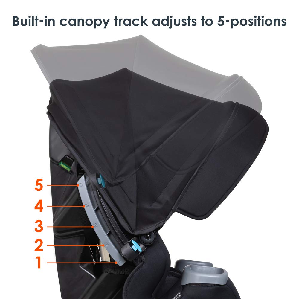 Baby Trend Cover Me 4 in 1 Convertible Car Seat Bundle with Canopy, Quartz Pink and Scooter