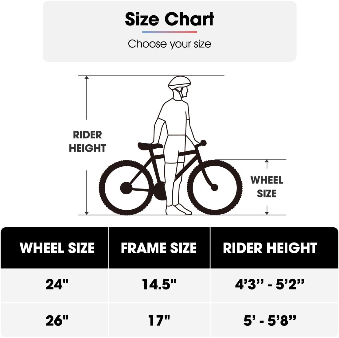 HH HILAND 24 26 inch Mountain Bike for Men Women, 18 Speeds High-Carbon Steel Frame, Sport Cycling MTB Bicycle for Adult