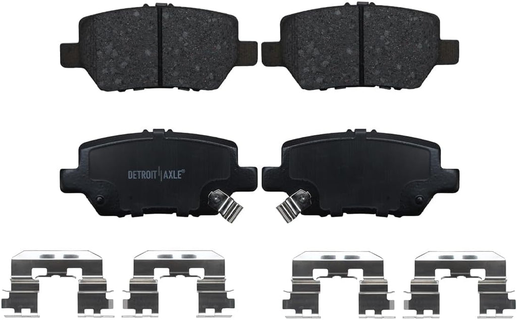 Detroit Axle - Brake Kit for 05-12 RL Disc Brake Rotors 2005 2006 2007 2008 2009 2010 2011 2012 Ceramic Brake Pads Replacement Front and Rear