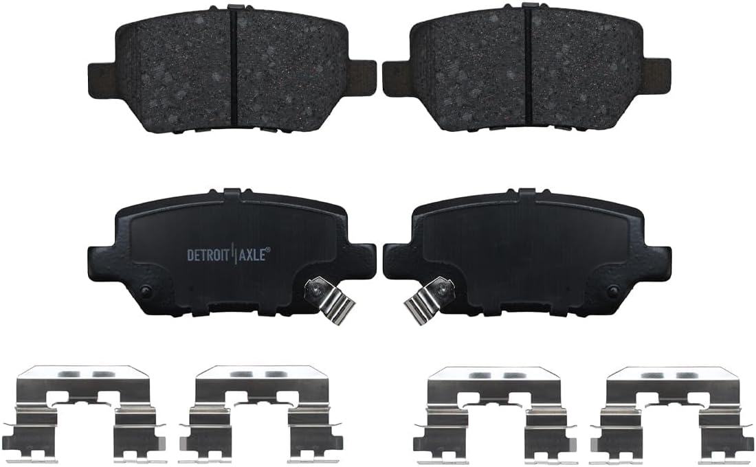 Detroit Axle - Brake Kit for 05-12 RL Disc Brake Rotors 2005 2006 2007 2008 2009 2010 2011 2012 Ceramic Brake Pads Replacement Front and Rear