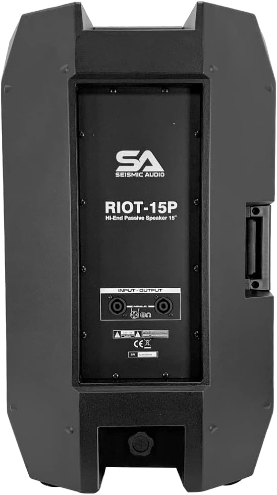 Seismic Audio - Riot-15P-Pair - Pair of 15 Inch Passive 2-Way 900 Watt PA/DJ Speaker Cabinets