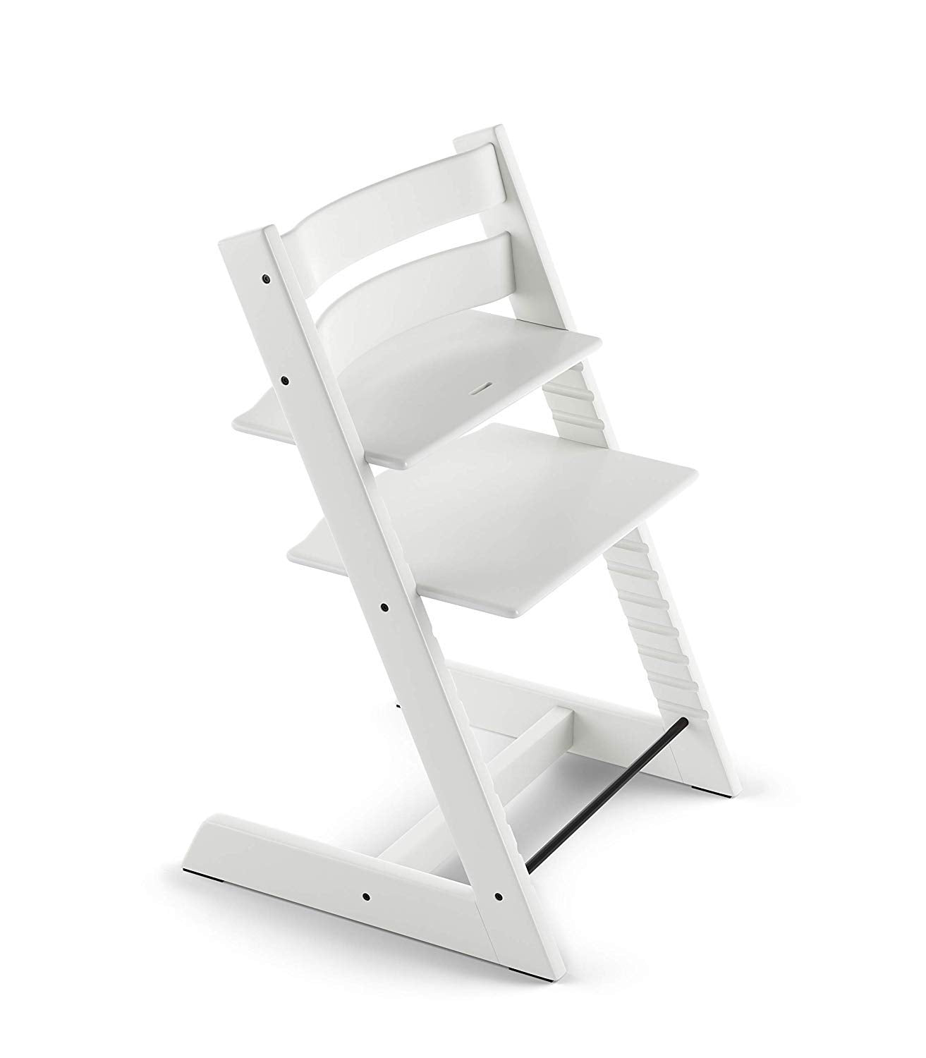 Tripp Trapp by Stokke Adjustable Wooden White Baby High Chair (Includes Baby Seat with Harness)