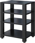Heavy Duty Audio Component Rack,Stereo Rack,Record Player Stand,Design AV Media Stand,Movable Audio Rack Tower Player Stand,Storage for Entertainment Stereo Component(Deep Black,60x48x78.5cm)