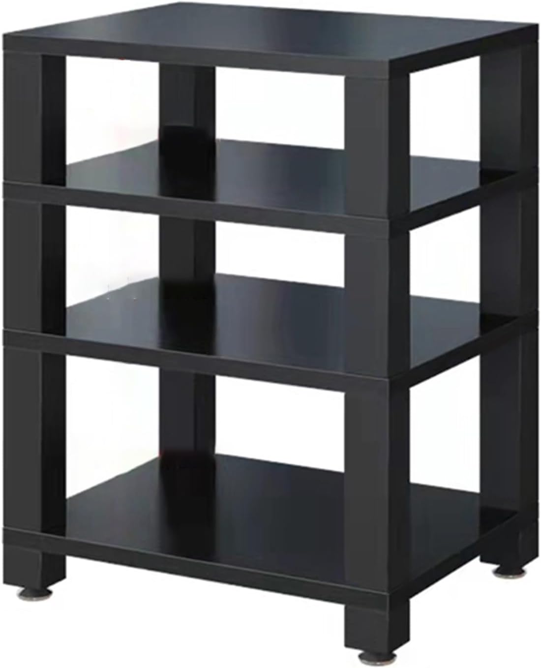 Heavy Duty Audio Component Rack,Stereo Rack,Record Player Stand,Design AV Media Stand,Movable Audio Rack Tower Player Stand,Storage for Entertainment Stereo Component(Deep Black,60x48x78.5cm)