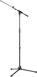 K&M Konig & Meyer 21080.500.55 Tripod Microphone Stand w/Telescoping Boom | Clutch Height Adjustment | Soft-Touch Lock | Folding Leg Design | Zinc Die-Cast Base | German Made | Black
