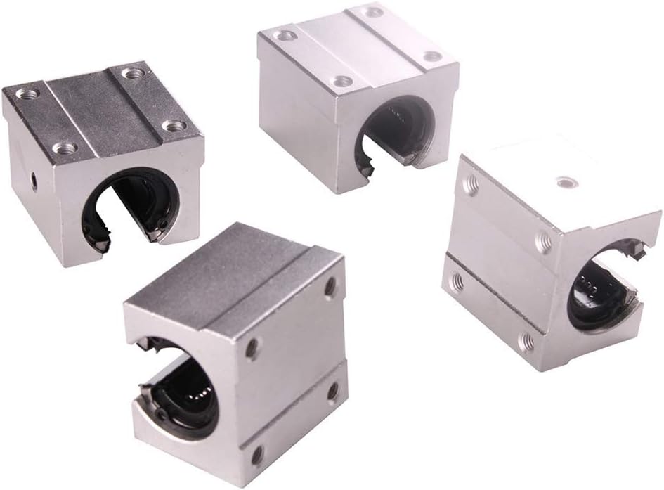 4pcs Linear Bearing Slides, Model SBR10UU-SBR25UU, Length 10-25mm,mainly Used for CNC Parts, 3D Printer Parts, Precision Machine Tools(SBR16UU)