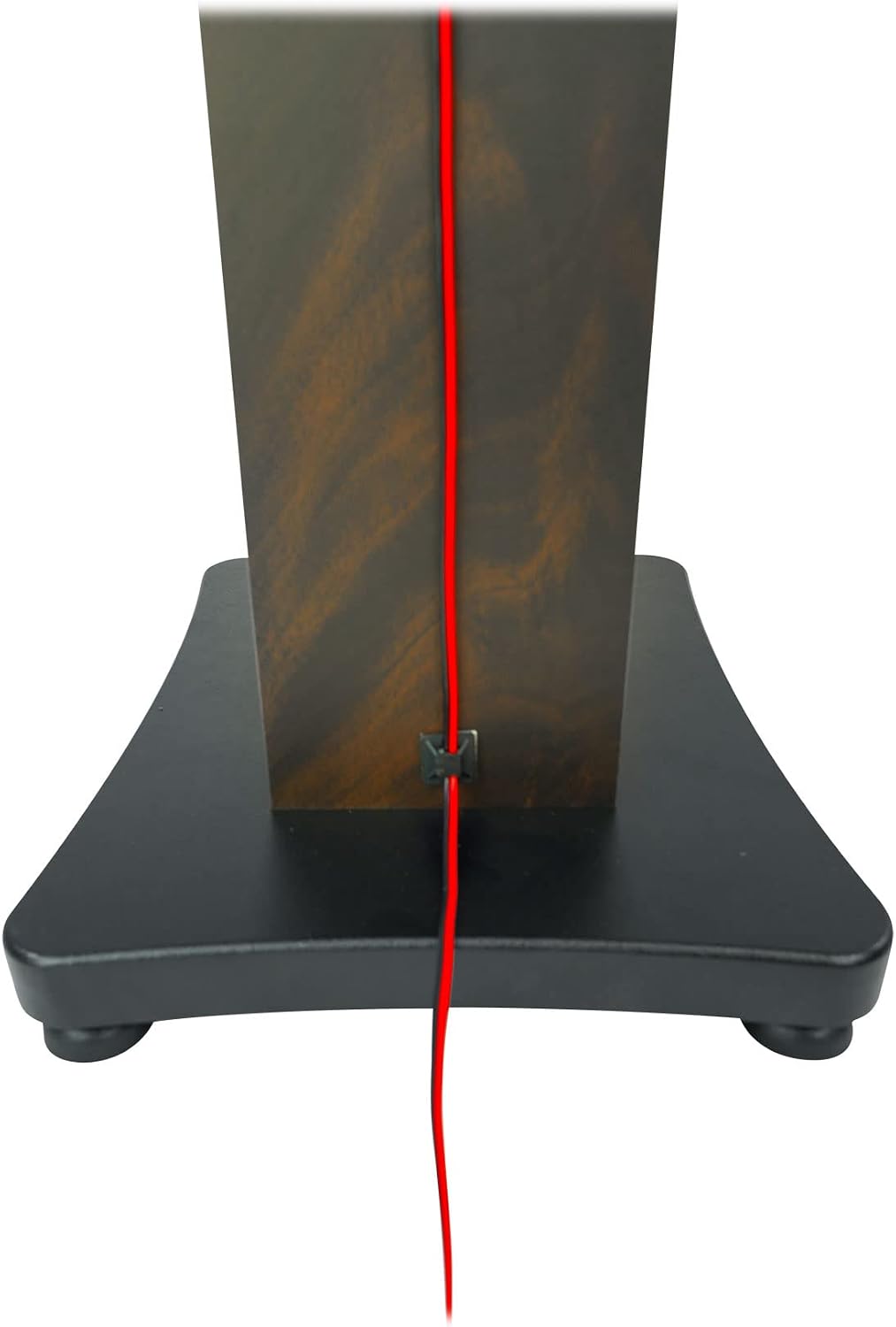 Rockville SS28D Premium 28' Dark Wood Speaker Stands, Solid MDF, Dual Top Plates, 100Lb Capacity, Stable Base for Home Theater & Hi-Fi Audio