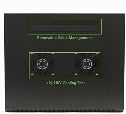 NavePoint 18U Wall Mount Audio Video A/V Rack Cabinet Glass Door Lock Casters and Shelves