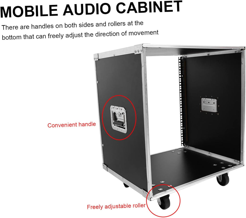 Cabilock Open Frame Microphone Rack Stereo Cabinet Alloy Audio Equipment Stand for Mixer Computer Chassis and Professional Gear Easy Assembly Capacity