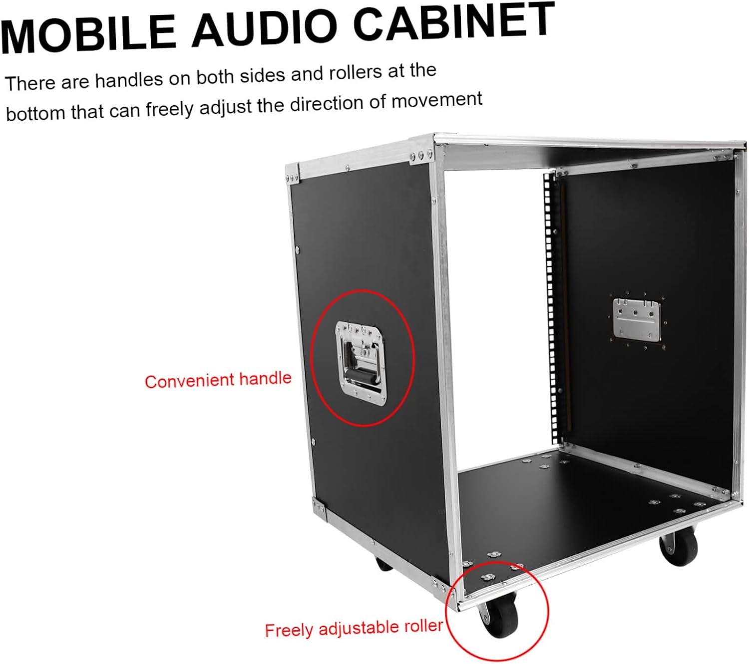 Cabilock Open Frame Microphone Rack Stereo Cabinet Alloy Audio Equipment Stand for Mixer Computer Chassis and Professional Gear Easy Assembly Capacity