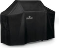 Napoleon Grill Cover for Prestige PRO 500 and Prestige 500 - Black, Water Resistant, UV Protected, Air Vents, Hook and Loop Closure, Hanging Loops, Adjustable Buckled Straps
