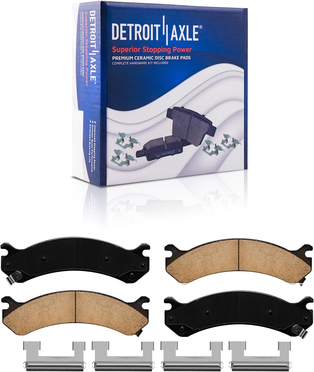 Detroit Axle - Brake Kit for 2003-2010 Chevy GMC Express Savana 2500, 2005 Savana 3500, 2006-2008 2011-2014 Express Savana 3500, Front Rear Disc Brake Rotors Ceramic Brake Pads