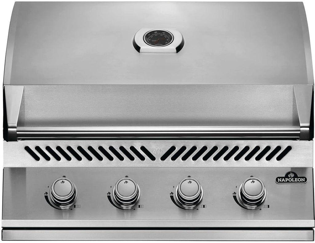 Napoleon Built-In 500 Series 32-Inch Built-In Gas Barbecue Grill Head - BI32NSS - Marine Grade Stainless Steel, Natural Gas, 4 Main Burners, 7.5 mm Stainless Steel Grids, Dual Level Stainless Steel Sear Plates
