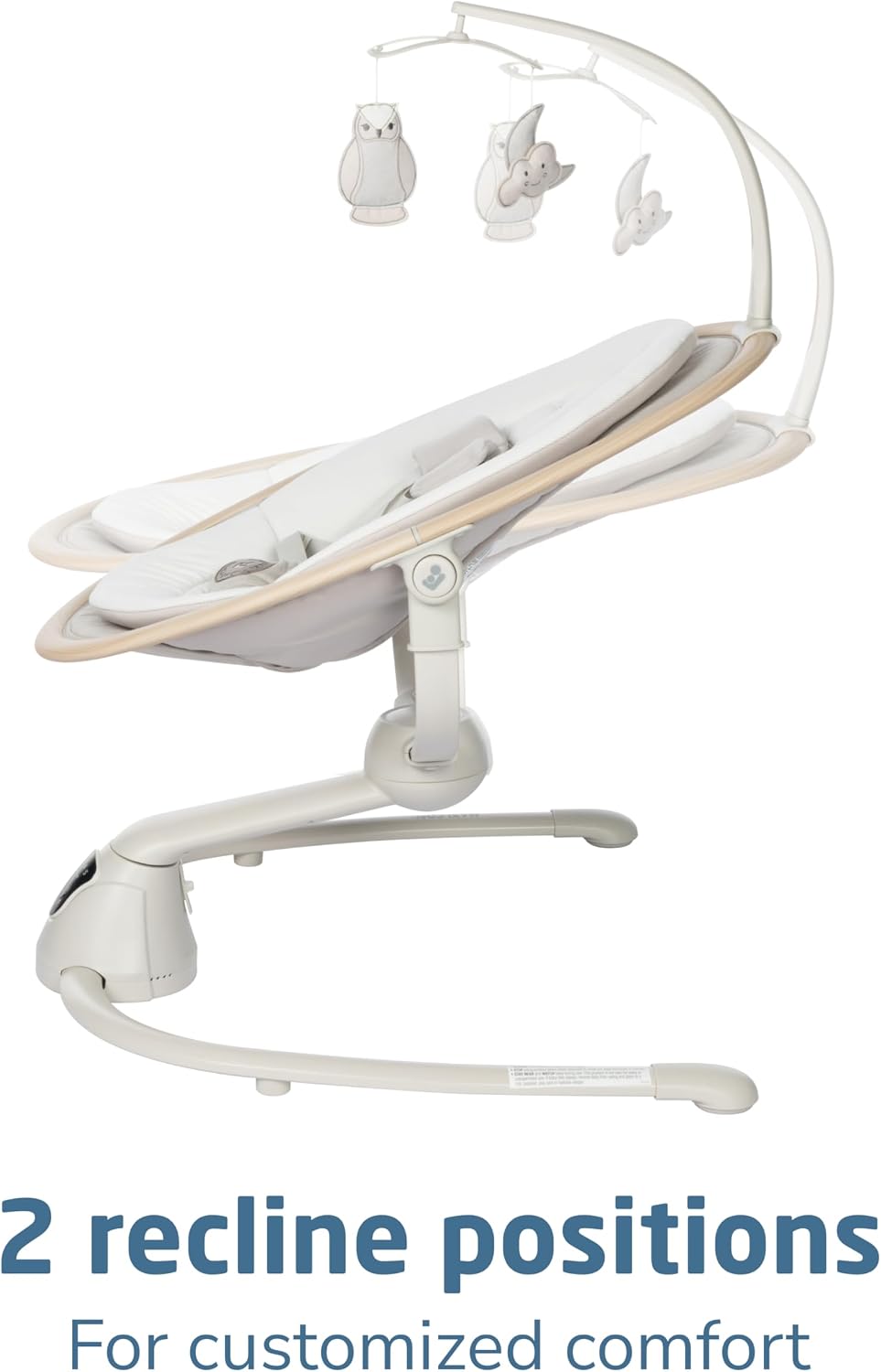 Maxi-Cosi Cassia Baby Swings for Infants: Smart Portable Baby Swing with Music, Lightweight & Foldable Baby Swing, 360 Rotation Infant Swing, Classic Oat