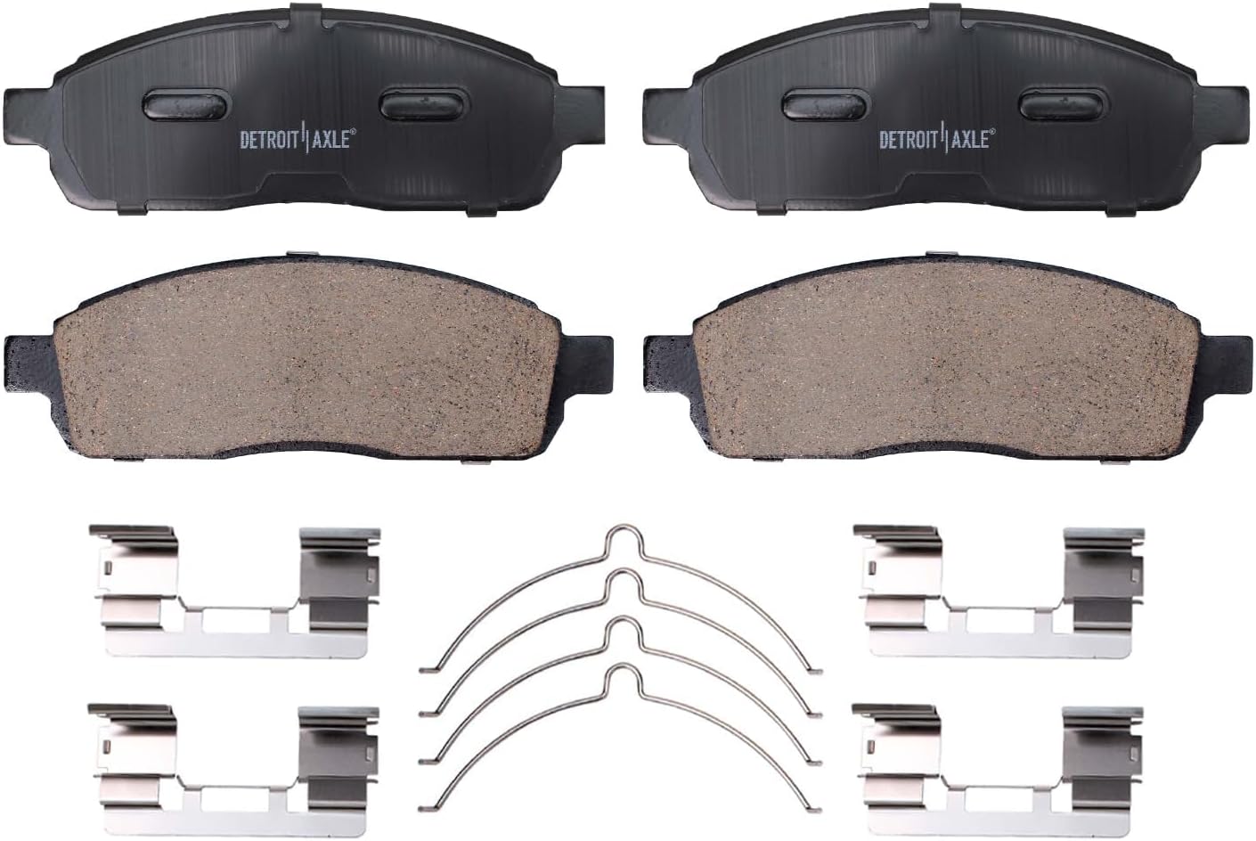 Detroit Axle - Brake Kit for 4WD 6 Lugs Ford F-150 Lincoln Mark LT Disc Brake Rotors Ceramic Brakes Pads Front and Rear Replacement